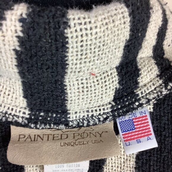 VINTAGE TAPESTRY ANIMAL PRINT PAINTED PONY BLAZER - Picture 8 of 10